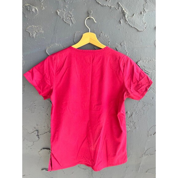 maroon scrub top - Picture 4 of 4
